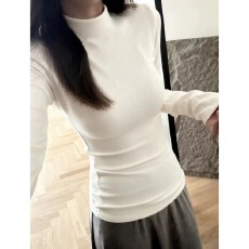 批发冬季半高领保暖长袖打底衫女大码修身内搭内衣T恤加厚加绒上衣