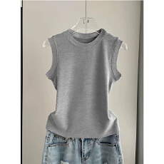 批发40支92棉圆领吊带背心女<b class='q'>春</b>夏大码内搭外穿打底无袖T恤遮副乳上衣