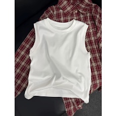 批发40支92棉圆领吊带背心女春夏<b class='q'>大码</b>内搭外穿无袖打底T恤遮副乳上衣