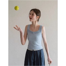 批发蕾丝蝴蝶结吊带背心女2026春夏新款<b class='q'>大码</b>胖mm修身外穿内搭打底上衣