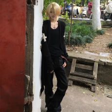 批发-复古高级感针织开衫女秋冬中长款慵懒风<b class='q'>毛衣</b>外套软糯上衣ins