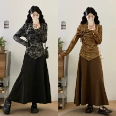 批发实拍 秋冬打底新款法式大码洋气时尚小众独特漂亮修身显瘦别致女