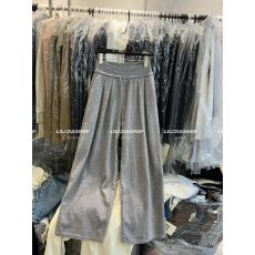 批发韩国东大门秋冬新款美式<b class='q'>百搭</b>高腰宽松阔腿<b class='q'>裤</b><b class='q'>休闲</b>加绒拖地<b class='q'>裤</b>阔腿<b class='q'>裤</b>