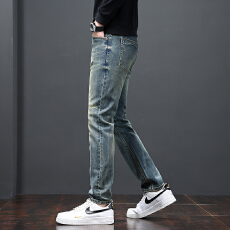 批发<b class='q'>欧美</b><b class='q'>简约</b>通勤风莱赛尔纤维面料重工洗水精工时尚直筒牛仔休闲裤男