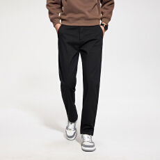 批发简约舒适修身加绒直筒裤弹力宽松<b class='q'>休闲</b>裤纯棉加绒保暖水洗<b class='q'>休闲</b>长裤