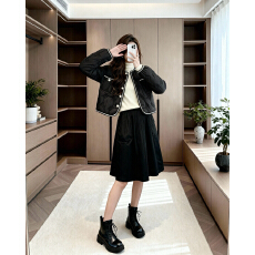 批发褶家纯色高腰褶皱半身裙女2025新款冬季显瘦休闲<b class='q'>百搭</b>气质半身裙