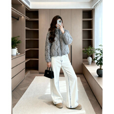 批发褶家微皱斜襟棉衣长袖2025冬季新款肌理感纯色褶皱<b class='q'>保暖</b>棉服外套