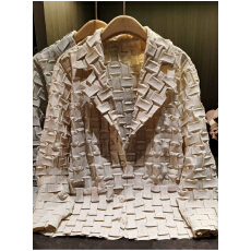 批发褶家气质压褶春新款重工立体格子褶<b class='q'>休闲</b>通勤百搭西装