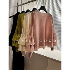 批发褶家时尚减龄洋气褶皱连帽<b class='q'>卫衣</b>女秋季新款休闲宽松蝙蝠袖上衣<b class='q'>卫衣</b>