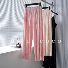 批发褶家三宅时尚洋气<b class='q'>百搭</b>显瘦纯色新款褶皱松紧腰宽松长<b class='q'>裤</b>女休闲<b class='q'>裤</b>