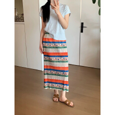 批发褶家三宅褶皱印花<b class='q'>半身裙</b>女2026夏季新款时尚百搭中长款包臀<b class='q'>半身裙</b>