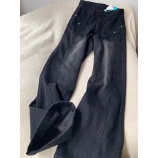 批发黑灰色加绒牛仔<b class='q'>裤</b>女秋冬季新款<b class='q'>宽松</b>高腰直筒显瘦梨形身材阔腿长<b class='q'>裤</b>