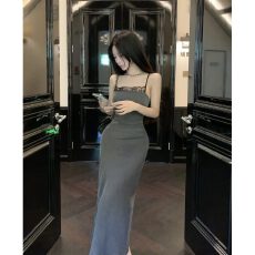 批发2026夏季纯欲风新款chic百搭气质<b class='q'>连衣裙</b><b class='q'>性感</b>蕾丝拼接设计裙子女