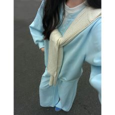 批发秋冬装韩式搭配一整套蓝色<b class='q'>休闲</b>卫衣长裤慵懒运动服两件<b class='q'>套装</b>女