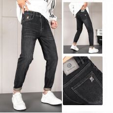 批发2025牛仔新品男士裤子轻奢高级裤男款弹力<b class='q'>修身</b>直筒男士百搭牛仔裤