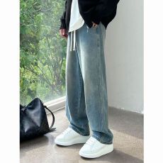 美式直筒牛仔裤男士宽松长裤子2026年新款潮牌复古百搭休闲裤