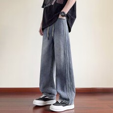 批发美式直筒<b class='q'>牛仔裤</b><b class='q'>男</b>士宽松长裤子2026年新款潮牌复古百搭休闲裤