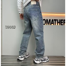 批发2026年春新款大直筒宽松休闲<b class='q'>男士</b>牛仔裤莱赛尔超赛大牛垂感无弹潮