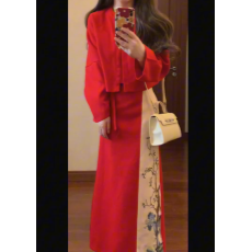 批发实拍不拿货者任何平台可投诉有货秋冬汉服新中式<b class='q'>半身裙</b>子两件套