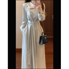 批发实拍不拿货者任何平台可投诉有货<b class='q'>亚麻</b>高级感长袖连衣裙女