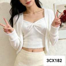 批发仿水貂绒针织开衫毛衣<b class='q'>外套</b>女秋冬装加厚2026新款短款爆款披肩