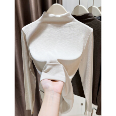 批发洋气贴身半高领长袖<b class='q'>打底衫</b>女2025年冬季新款修身显瘦百搭内搭上衣