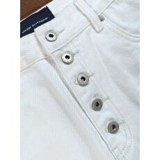 批发美式复古牛仔裤小众金属排扣设计直筒微阔显瘦<b class='q'>男</b>女款<b class='q'>长裤</b>