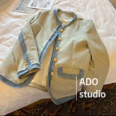 批发小香风西装<b class='q'>外套</b>女春秋款设计感小众美式复古高级感chic港风上衣潮