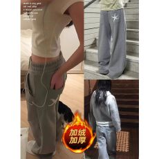 批发加绒/薄款纯<b class='q'>棉</b>华<b class='q'>棉</b>复真超高街海星刺绣口袋裤子秋冬加绒加厚