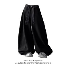 批发西<b class='q'>裤</b>面料250G垂感新视觉阔腿弯刀西<b class='q'>裤</b>男女休闲长<b class='q'>裤</b><b class='q'>宽松</b>直筒<b class='q'>裤</b>子