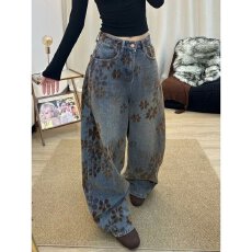 批发女童牛仔裤春装2025新款<b class='q'>儿童</b>女孩夏季<b class='q'>裤子</b>青少年中大童直筒阔腿裤