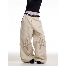 批发原版质量2025派牛春秋潮牌宽松直筒阔腿百搭高街<b class='q'>休闲裤</b>男<b class='q'>女</b>同款