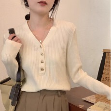 批发高级感超好看毛衣大码V领内搭<b class='q'>打底衫</b>女胖妹妹<b class='q'>针织</b>衫上衣胖mm秋冬