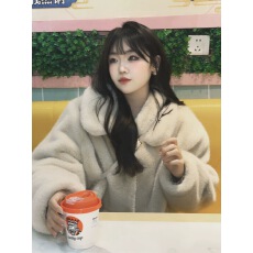 批发<b class='q'>韩国</b>秋冬款小白熊人造皮草休闲宽松翻领大衣环保仿水貂毛毛外套女