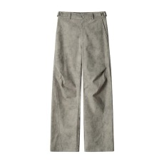 批发美式暗纹扎染工装裤男女款斜切弯刀<b class='q'>裤子</b>cleanfit微喇长裤潮牌