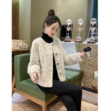 批发加厚加棉女2025<b class='q'>秋</b>冬新款小个子时尚百搭外套貂绒颗粒绒仿水貂皮草