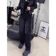 批发潮流新 势 力<b class='q'>韩版</b>2026春季痞帅宽松哈伦直筒青年男女休闲牛仔裤