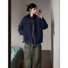 批发工装夹克男女潮牌2024<b class='q'>秋</b>冬街头宽松上衣简约百搭休闲外套潮