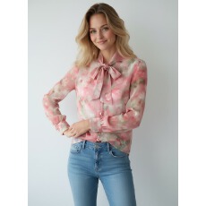 批发春季花色宽松中长款<b class='q'>衬衫</b>女士2026新款薄款复古<b class='q'>印花</b>开衫长袖上衣服