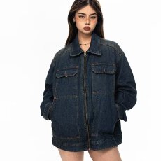 批发<b class='q'>牛仔</b>外套高级感痞帅<b class='q'>牛仔</b>春秋季2026翻领百搭夹克褂子男女气质新款