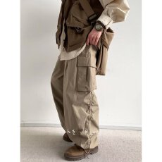 批发日系复古多口袋叠穿工装机能<b class='q'>马甲</b>男女春秋季宽松休闲无袖背心外搭