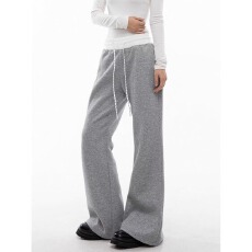 批发不起球<b class='q'>运动</b>美邦微喇卫裤男女春季撞色腰显瘦休闲裤松弛感长裤子