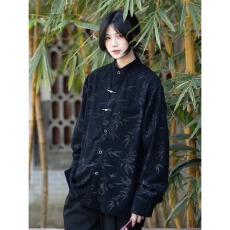 批发新中式极 致百搭高级感古风<b class='q'>衬衫</b>男女<b class='q'>长袖</b>宽松休闲<b class='q'>衬衣</b>春秋2026新