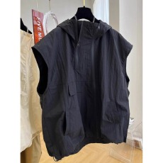 批发美式街头户外机能风拉链背心外套男女春夏潮牌个性皱感工装<b class='q'>马甲</b>