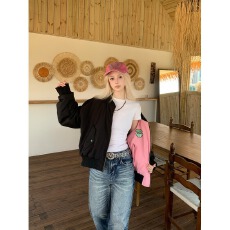 批发美式复古跃马字母刺绣双面穿棒球飞行<b class='q'>夹克</b><b class='q'>男</b>女春季宽松外套