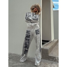 批发美式复古水洗喷脏做旧卫衣<b class='q'>男</b>女春秋季街头立领<b class='q'>夹克</b>外套视觉系上衣