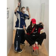 批发网银刺绣包边复古揭潮坊字母v领棒球<b class='q'>短袖</b>T恤女宽松国潮<b class='q'>情侣</b><b class='q'>球衣</b>