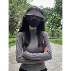 批发冰丝防晒衣女款愚仁外穿夏季轻薄透气<b class='q'>修身</b>收腰瑜伽服运动上衣