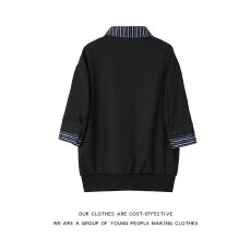 批发2026新款韩版夏季气质条纹拼接polo衫痞帅<b class='q'>情侣</b><b class='q'>休闲</b><b class='q'>时尚</b>短袖男女