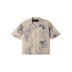 批发新中式国风冰丝<b class='q'>短袖</b><b class='q'>衬衫</b><b class='q'>男</b>女夏薄款潮牌潮流痞帅设计感高级<b class='q'>衬衣</b>